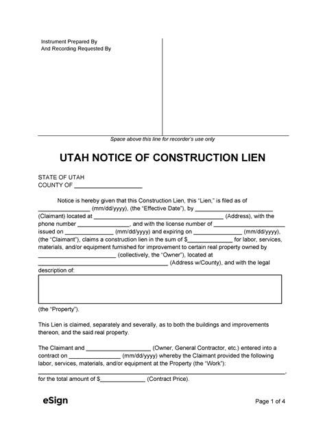 5 Ways To Fill Out Utah Mechanics Lien Form