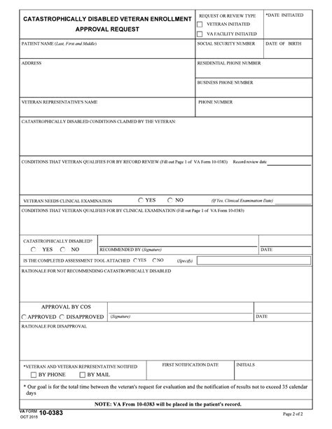 5 Ways To Fill Out Va Form 10-0383