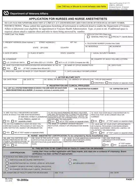 5 Ways To Fill Out Va Form 10-2850a