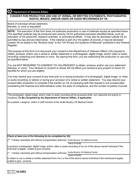 5 Ways To Fill Out Va Form 10-3203