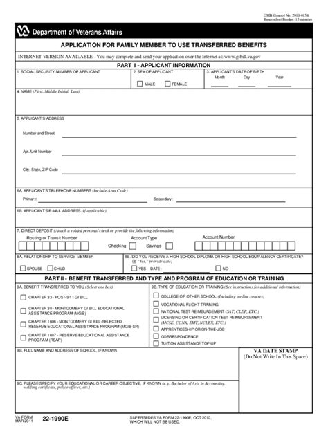 5 Ways To Fill Out Va Form 20-5455