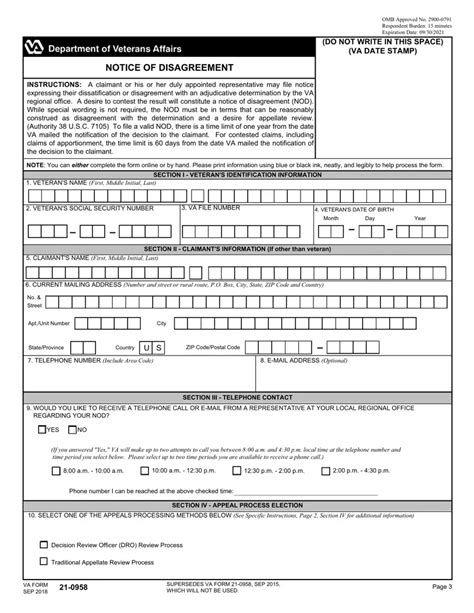 5 Ways To Fill Out Va Form 21 0958 Nod