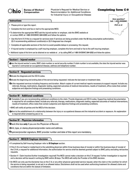 5 Ways To Fill Out Workers Comp C9 Form