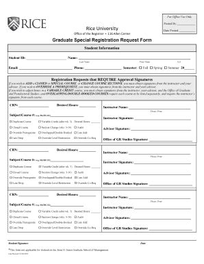 5 Ways To Fill Rice Special Registration Form