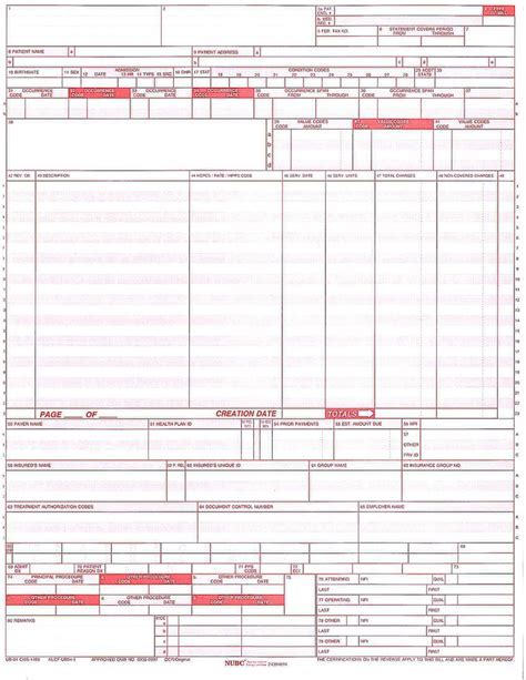 5 Ways To Get A Free Fillable Ub-04 Form