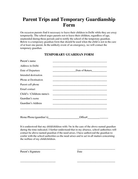 5 Ways To Get A Free Temporary Guardianship Form Florida