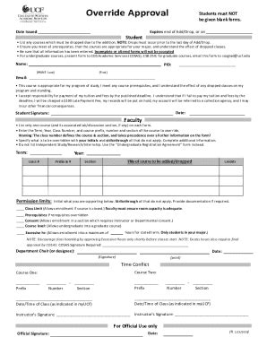 5 Ways To Get Approval For Ucf Override Form