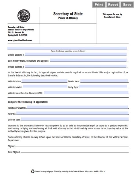 5 Ways To Get Illinois Power Of Attorney Blank Form