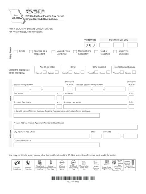 5 Ways To Get Mo 1040a Printable Form