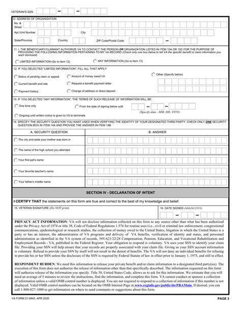 5 Ways To Get Va Form 21-0845 Printable