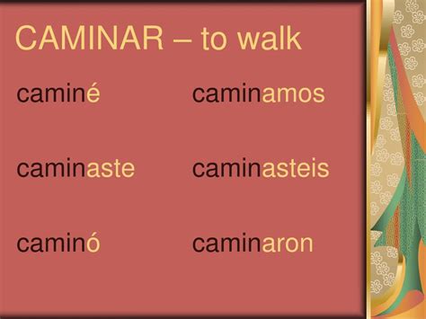 5 Ways To Master Caminar Preterite Form