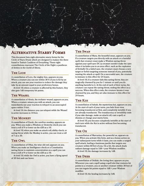 5 Ways To Master Dnd Starry Form