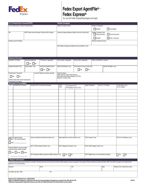 5 Ways To Master Fedex Export Agentfile Form