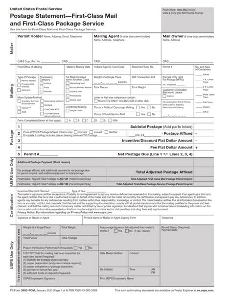 5 Ways To Master Ps Form 3600 Fcm