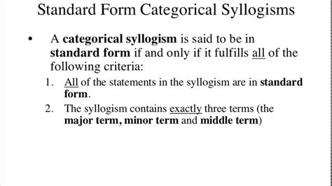 5 Ways To Master Standard Form Categorical Syllogism