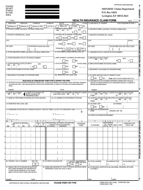 5 Ways To Master The Editable Hcfa 1500 Form