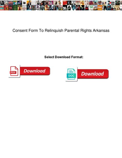 5 Ways To Relinquish Parental Rights In Arkansas