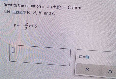 5 Ways To Rewrite Equations In Ax+By=C Form