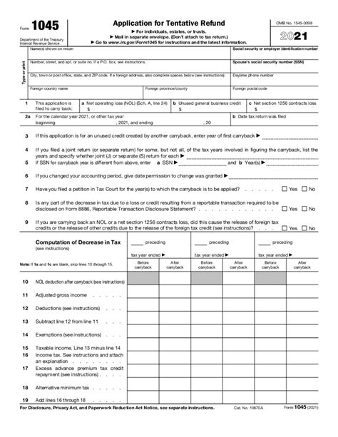 5 Ways To Schedule A Form 1045