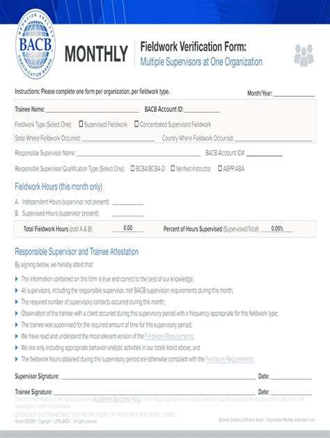 5 Ways To Simplify Bacb Monthly Verification With Multiple Supervisors