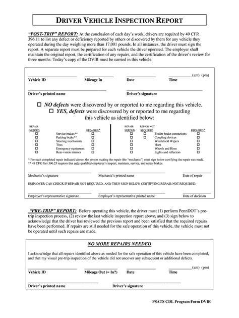 5 Ways To Simplify Dvir With Printable Forms