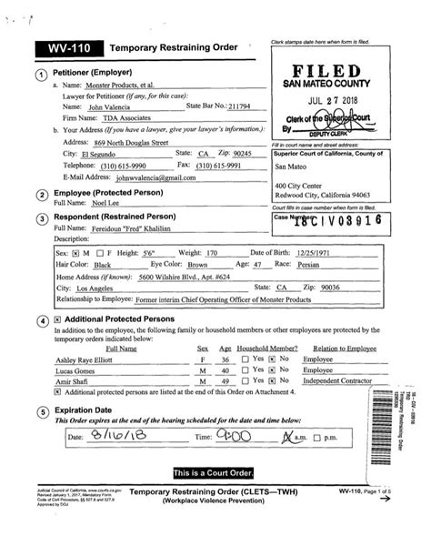 5 Ways To Spot A Prank Fake Restraining Order Form