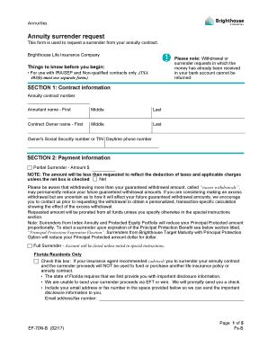 5 Ways To Surrender Brighthouse Annuity Form