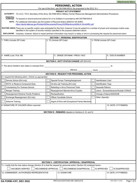 5 Ways To Understand Da Form 4187 Army Pubs