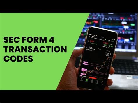 5 Ways To Understand Form 4 Transaction Codes