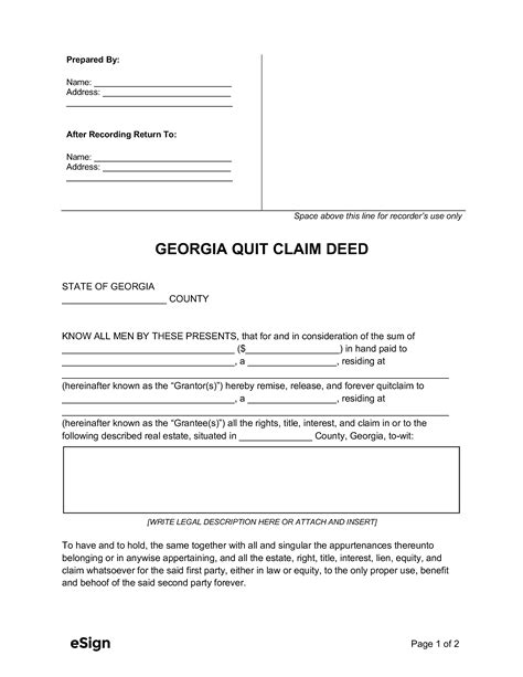 5 Ways To Use A Quit Claim Deed In Georgia