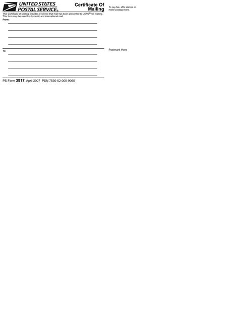 5 Ways To Use Usps Form 3817