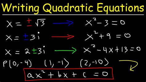 5 Ways To Write A Quadratic Equation In Standard Form