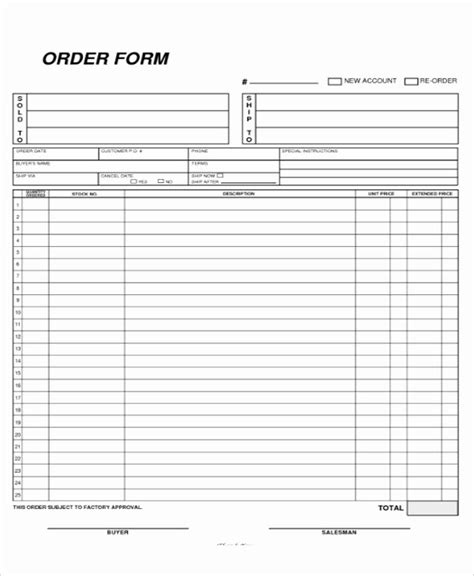 5 Wholesale Order Form Templates In Excel