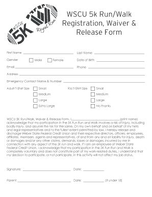 5k Waiver Form Template For Events And Races