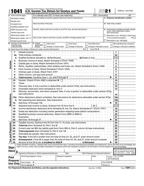 6 Essential Facts About 1041 Schedule B Form