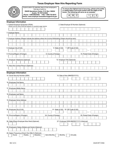 6 Steps To Complete Texas New Hire Reporting Form