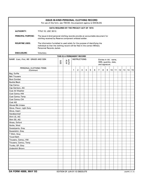 6 Tips For Filling Da Form 4886