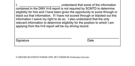 6 Ways To Fill Out Dmv H6 Form Correctly