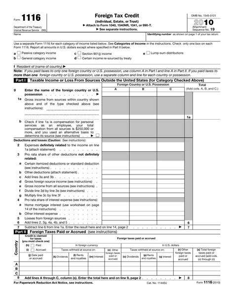 6 Ways To Fill Out Form 1116 For Amt