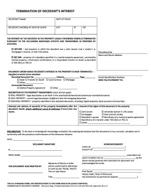 6 Ways To Fill Out Termination Of Decedents Interest Form