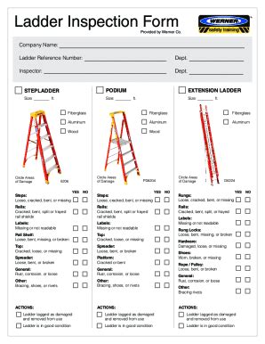 7 Essential Checks On Werner Ladder Inspection Form