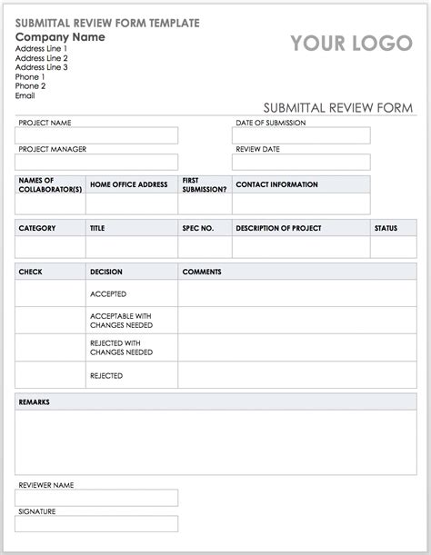 7 Essential Construction Submittal Form Templates