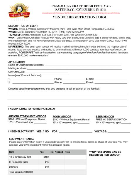 7 Essential Event Vendor Registration Form Templates