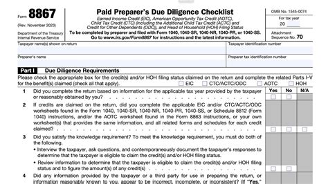 7 Essential Facts About Due Diligence Form 8867