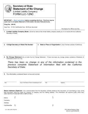 7 Essential Facts About Llc-12nc Form You Need