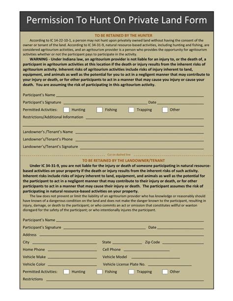 7 Essential Printable Hunting Permission Forms