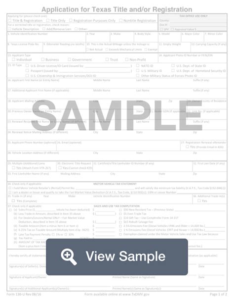 7 Steps To Complete Texas Form 130-U