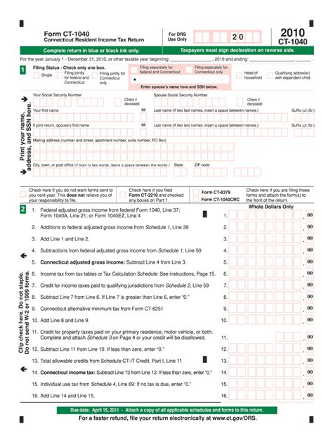 7 Tips To Fill Out Tax Form Ct 1040 Correctly