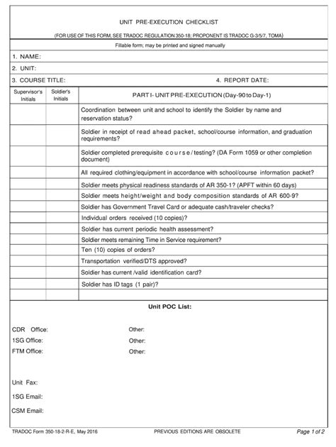 7 Ways To Complete Tradoc Form 350-18-2-R-E