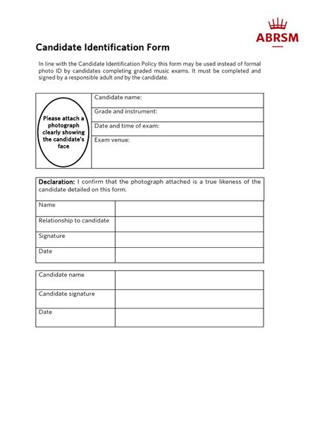 7 Ways To Fill Abrsm Candidate Identification Form